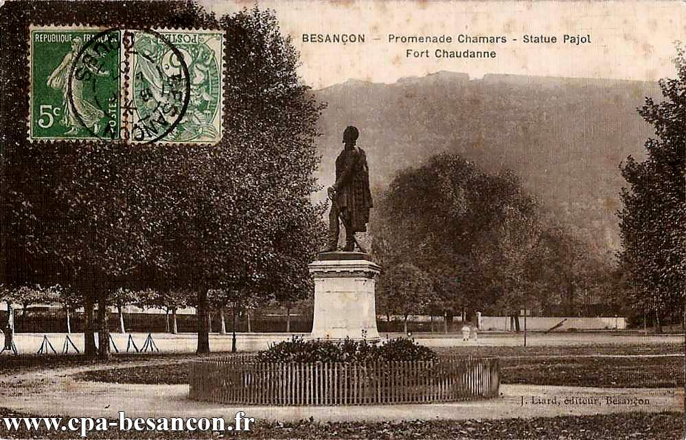 BESANÇON - Promenade Chamars - Statue Pajol - Fort Chaudanne